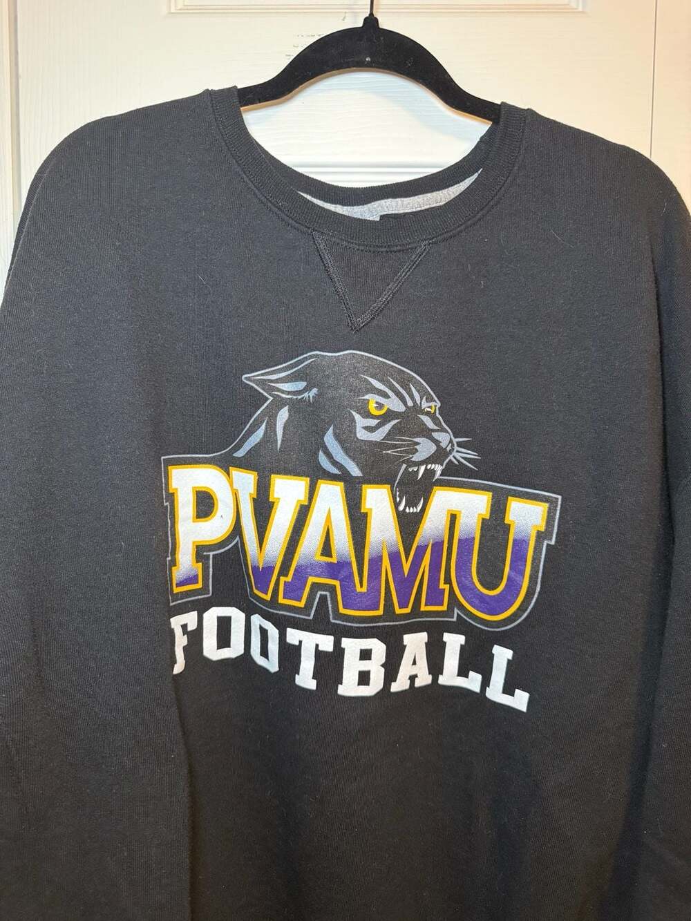 Russell Athletic PVAMU Panthers Football Black Crewneck Sweatshirt XXL
